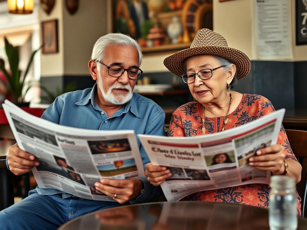 Adultos mayores compartiendo intereses